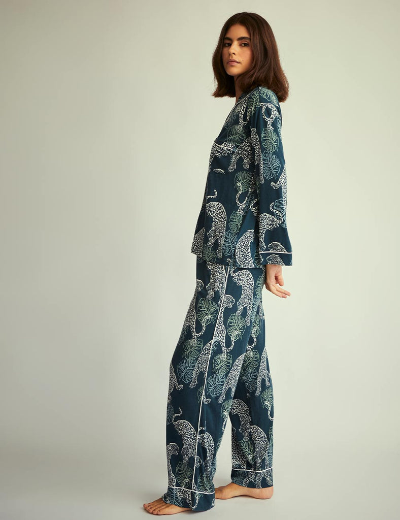 pijama para mujer amazon wild azul algodón