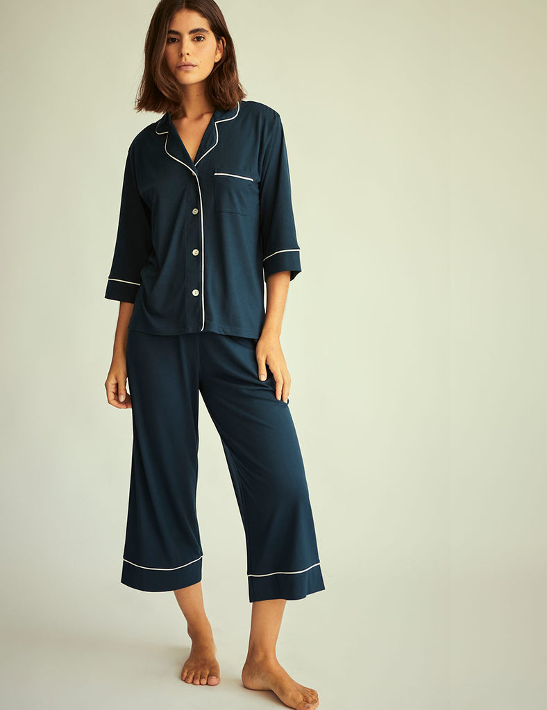 pijama midi pacific blue algodón pima