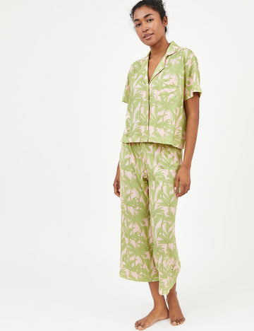 pijama mujer verano algodón palm trees