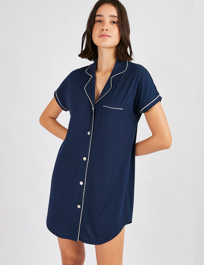 pijama para mujer azul algodón lima