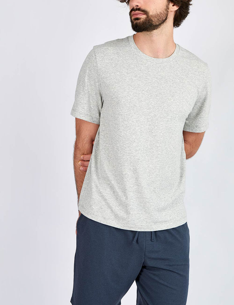 polo manga corta para hombre gris algodón